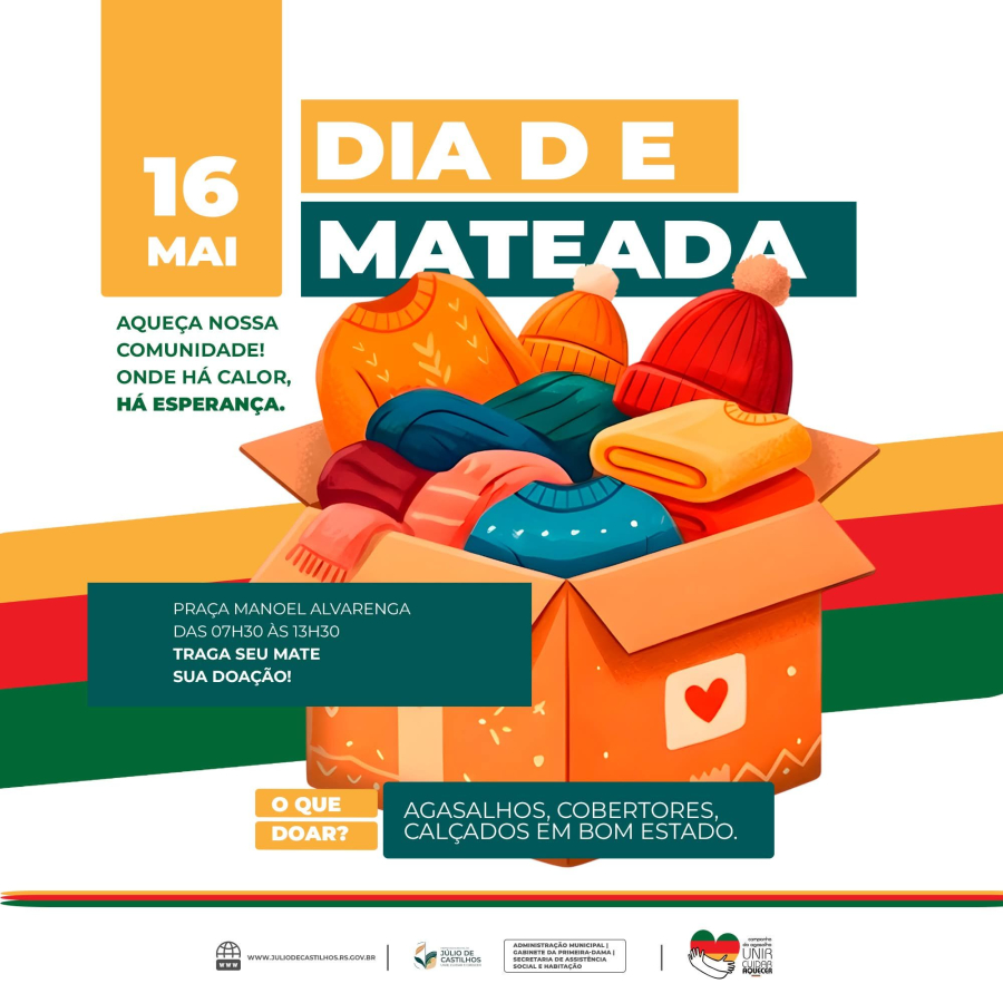 Campanha do Agasalho 2026!  UNIR, CUIDAR e AQUECER