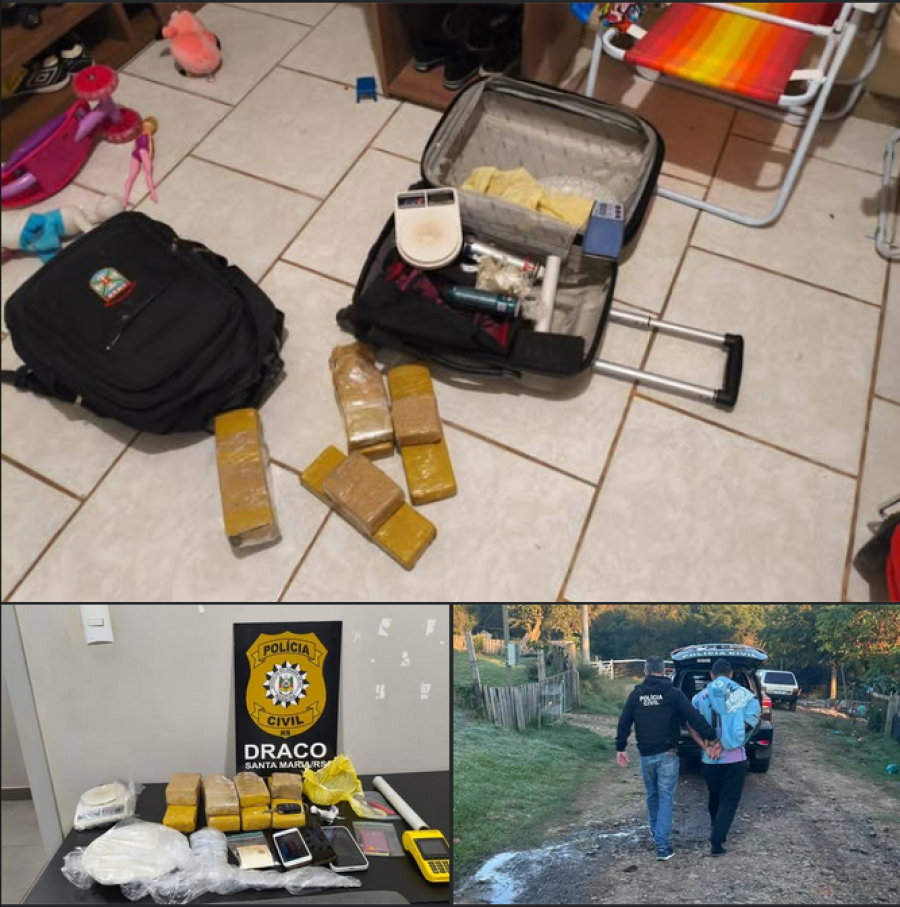 DRACO DE SANTA MARIA DEFLAGRA OPERAÇÃO CONTRA O NARCOTRÁFICO E PRENDE QUATRO INVESTIGADOS