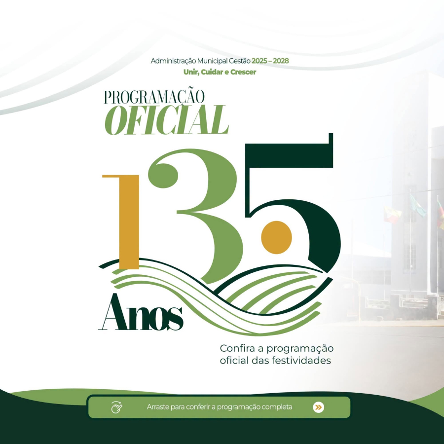 Júlio de Castilhos celebrará 135 anos de história, trabalho e desenvolvimento!